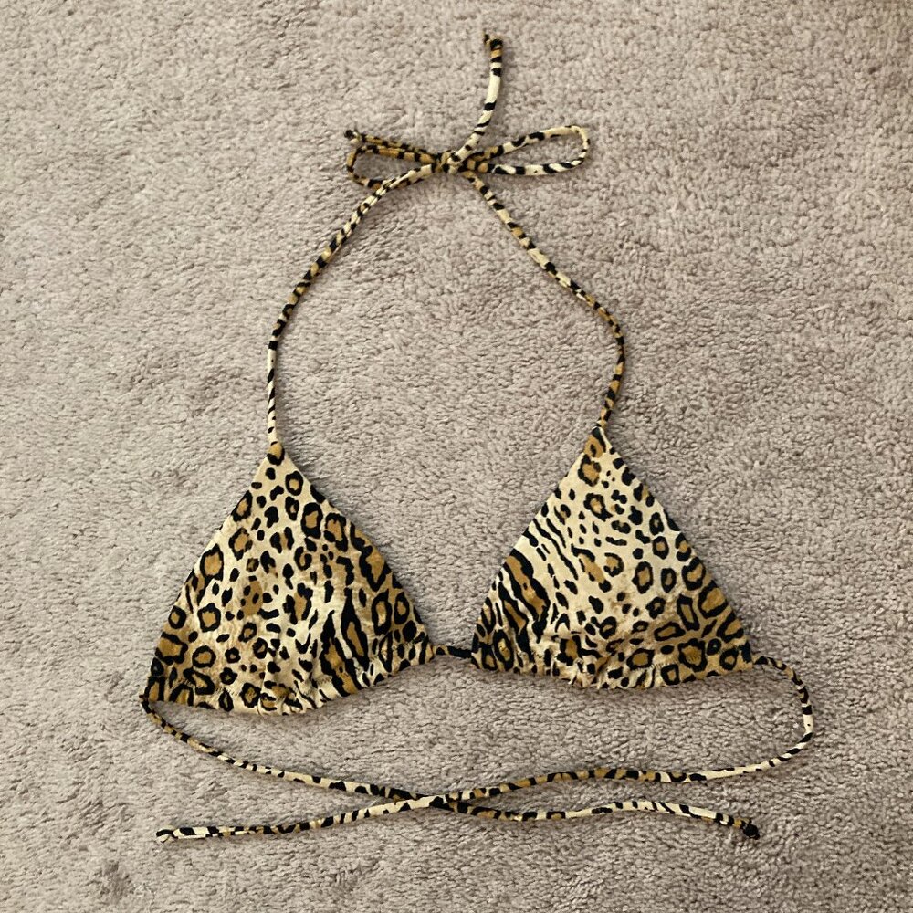 Victoria's Secret leopard print bikini top size small